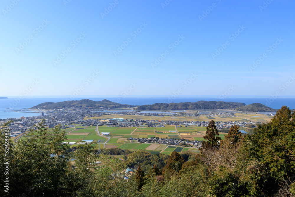 在自山からみた福岡市内 福岡県福津市 在自山からみた福岡市内 福岡県福津市