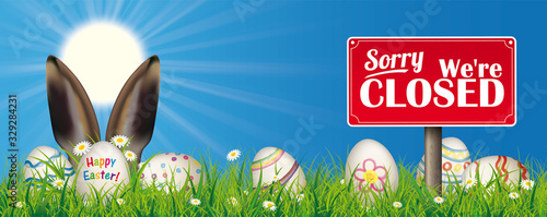 Natural Easter Eggs Hare Sky Sun Closed Header