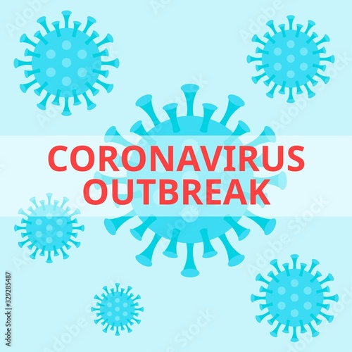 coronavirus or infectious disease danger, virus outbreak with bacteria vectors illustration,