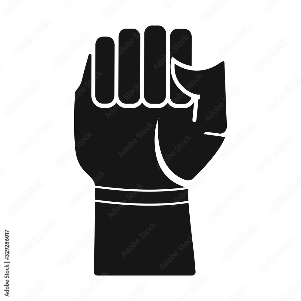 Raised fist - symbol of victory, strength, power and solidarity flat icon for apps or websites. Raised fist - symbol of victory, strength, power and solidarity flat icon for apps or websites.