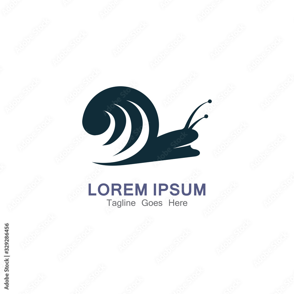Obraz premium Snail Logo creative modern design inspiration vector