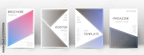 Flyer layout. Triangle bizarre template for Brochu