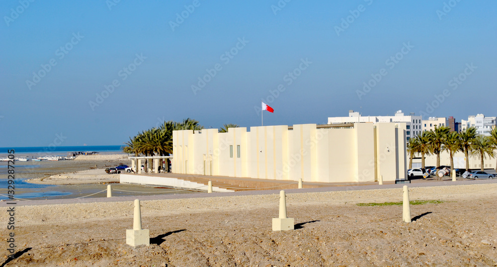 Bahrain Fort Museum at clear sky day, Manama, Bahrain