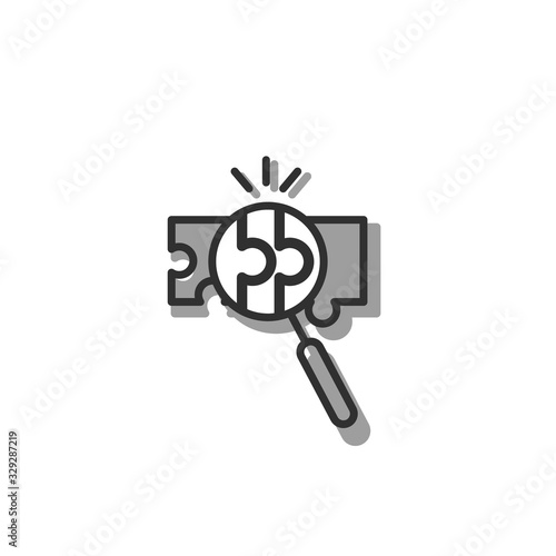 Simple solutions concept, compatibility line icon. Vector sign