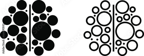 creative brain logo , vector illustration