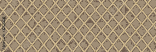 Ethnic vector background, banner. Stylization of the lattice of a yurt, Central Asia, Mongolia.