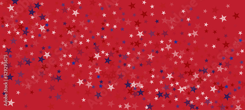 National American Stars Vector Background. USA Labor Independence 11th of November 4th of July President's Memorial Veteran's Day 