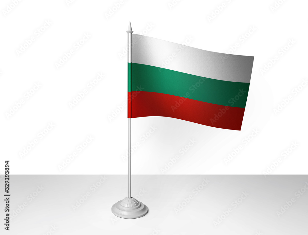 World desk flag waving 3D rendering isolated white background World desk flag waving 3D rendering isolated white background