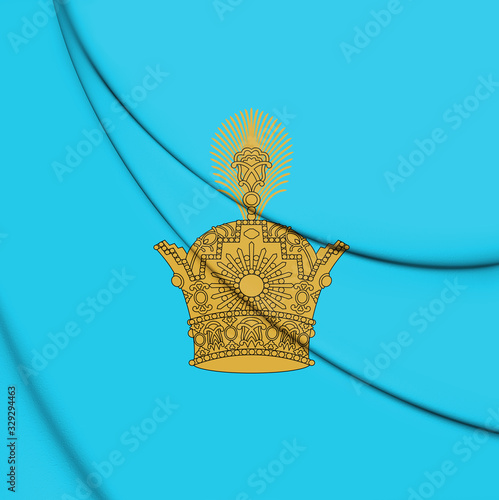 3D Imperial Standard of a Shahpur of Iran (1926-1971). 3D Illustration.