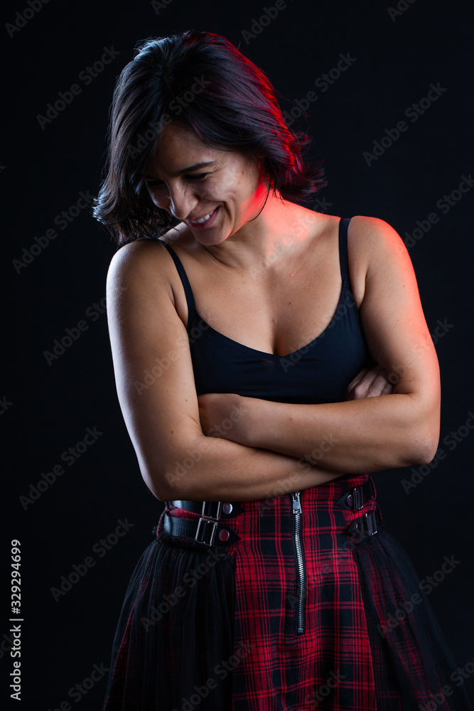 young nice woman dress in studio young nice woman dress in studio
