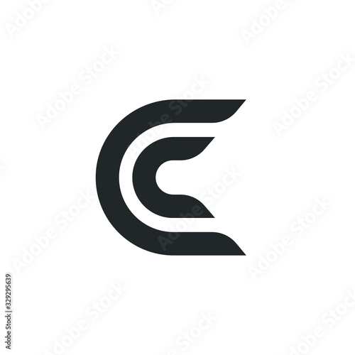 Double C Letter Logo Lettermark CC Monogram - Typeface Type Emblem Character Trademark photo