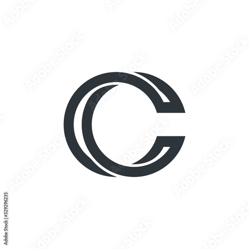 Double C Letter Logo Lettermark CC Monogram - Typeface Type Emblem Character Trademark