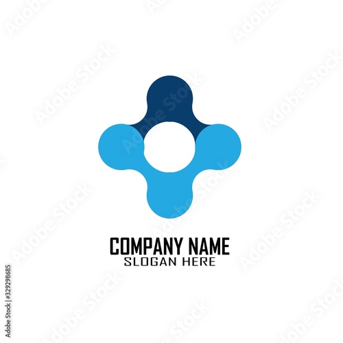 Molecule logo template vector icon