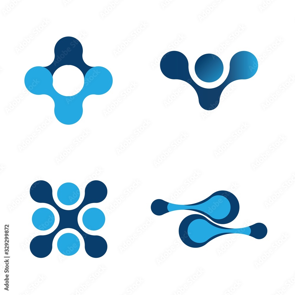 Molecule logo template vector icon Molecule logo template vector icon