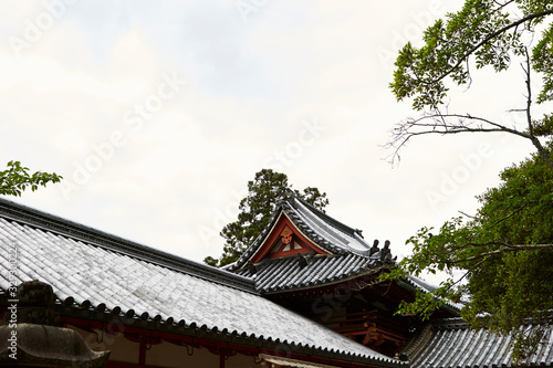 Japanese traditional building  kawara roof tiles 