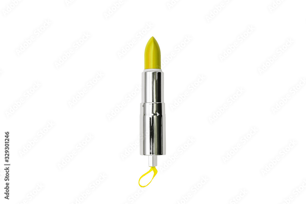 Lipstick yellow. Cosmetic products for women. Women's fashion. Lipstick yellow. Cosmetic products for women. Women's fashion.