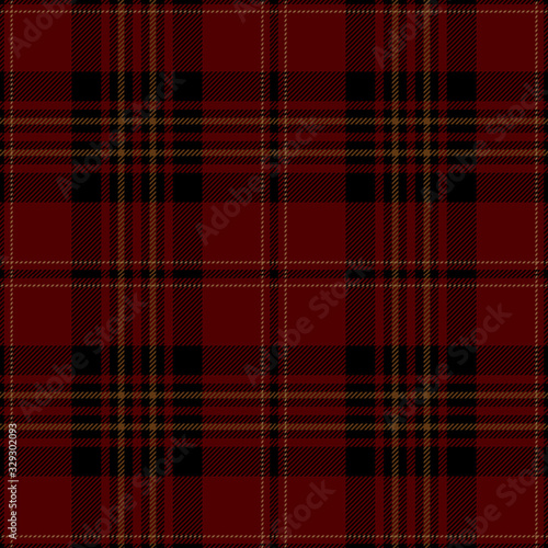 Red, black and brown tartan plaid design. Scottish textile pattern blend.