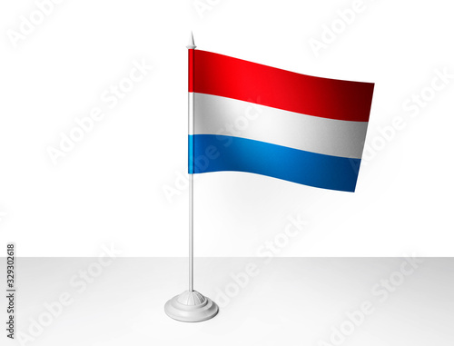 Free Download World desk flag waving 3D rendering isolated white background  - GFXLoad
