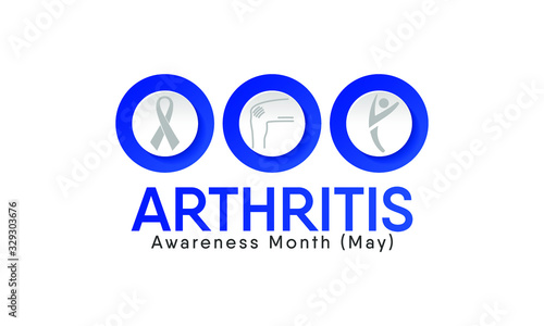 Vector illustration on the theme of National Arthritis awareness month of May. Arthritis is a term often used to mean any disorder that affects joints