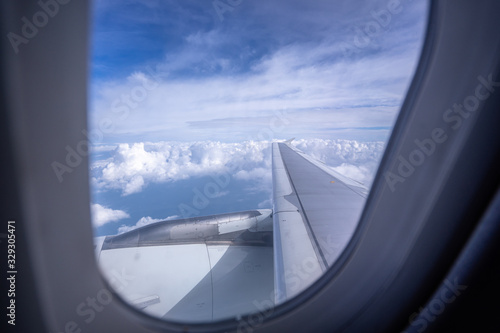 view from airplane window