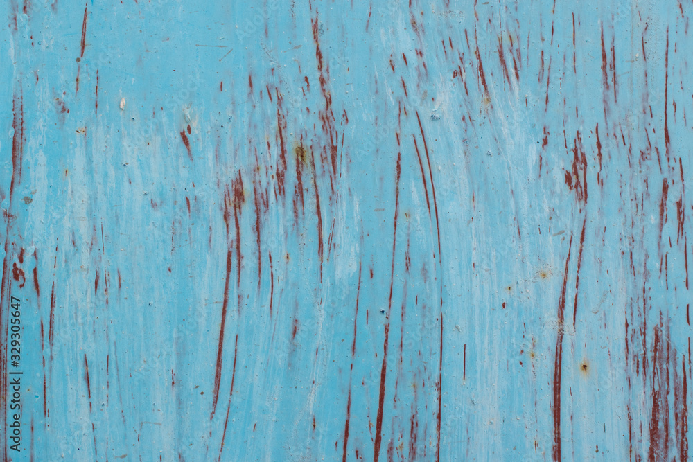 Wall covered with old paint for the backdrop. Vertical brush marks. Traces of rust. Primary colors - Polo Blue, Morning Glory, Van Cleef. Wall covered with old paint for the backdrop. Vertical brush marks. Traces of rust. Primary colors - Polo Blue, Morning Glory, Van Cleef.