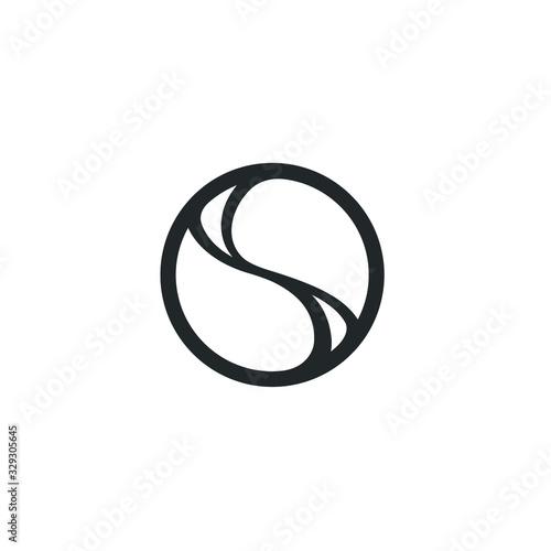 Vortex Circle logo abstract circle shape - spiral motion twirl twist curve rotation spin whirlpool radial warp geometric shape for businesses - spinning circle