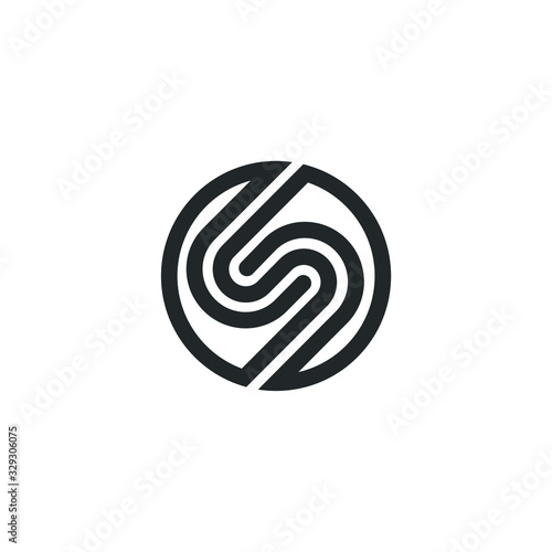 S Letter Logo Monogram Design Element Typeface Type Vintage Sign Emblem Typeset Combination Luxury Character Handmade Trademark Script Alphabet Elegant Decoration