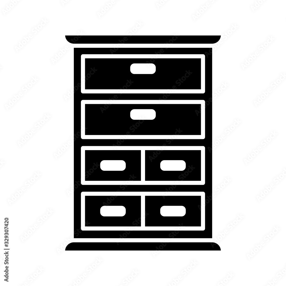 Wooden cabinet icon vector Wooden cabinet icon vector