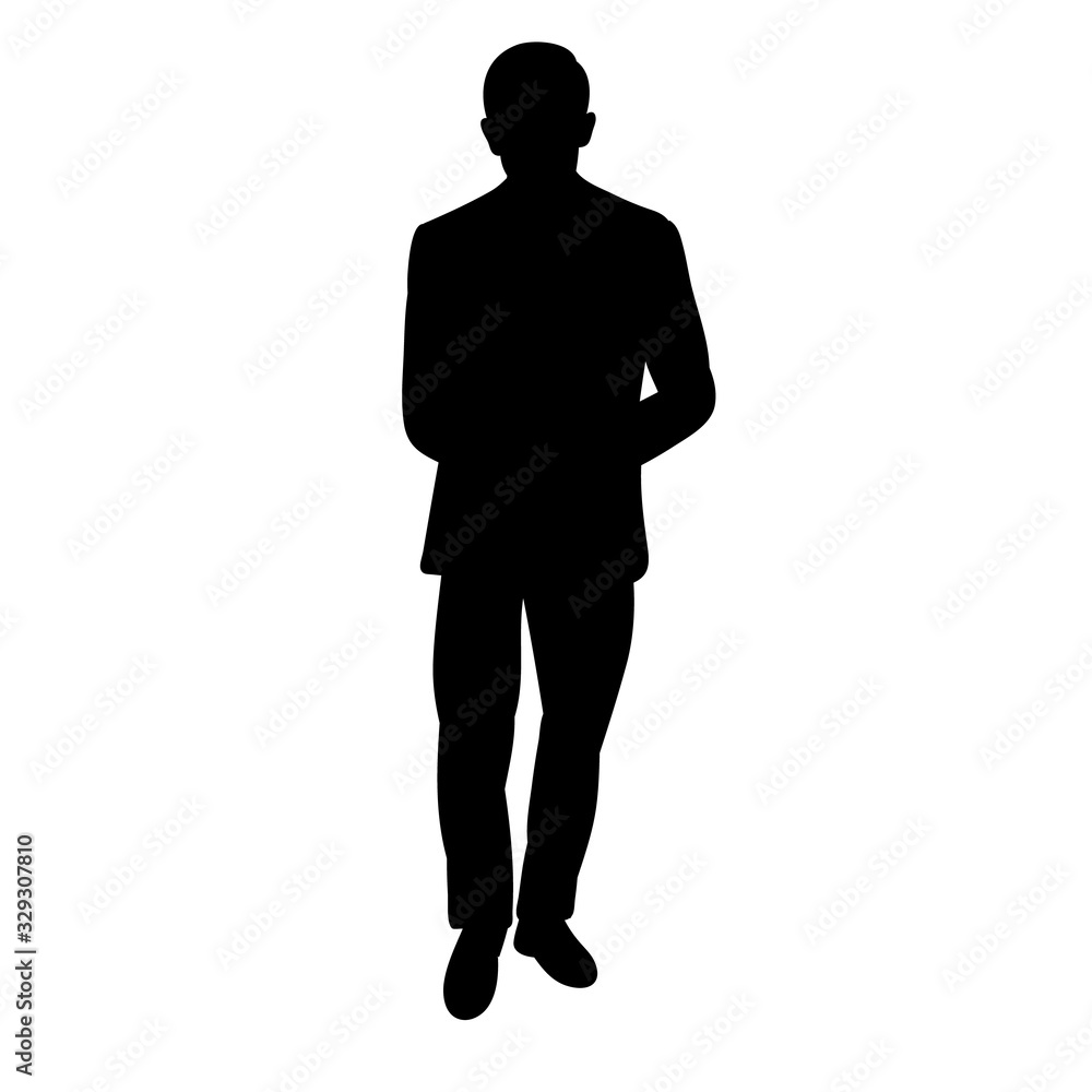 isolated, black silhouette man, guy stands alone isolated, black silhouette man, guy stands alone