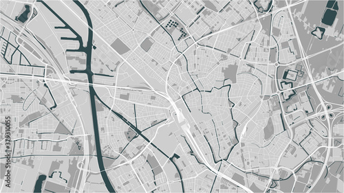 Bild auf Leinwand map of the city of Utrecht, Netherlands