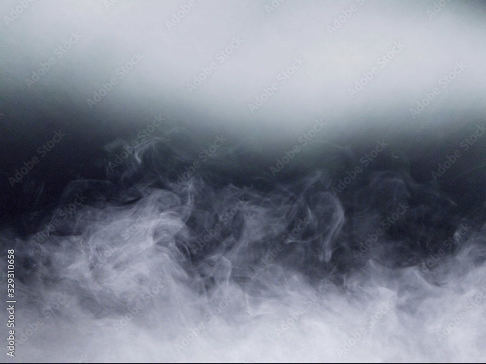 Fototapeta premium smoke on black background of clouds