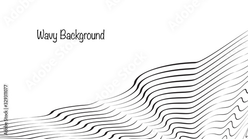 Creative Design Element. Graphic Print. 3d Dynamic Forms. Optical Illustration. Abstract Black Stripes On White. Vibrant Effect.