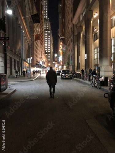 Wall Street bei Nacht