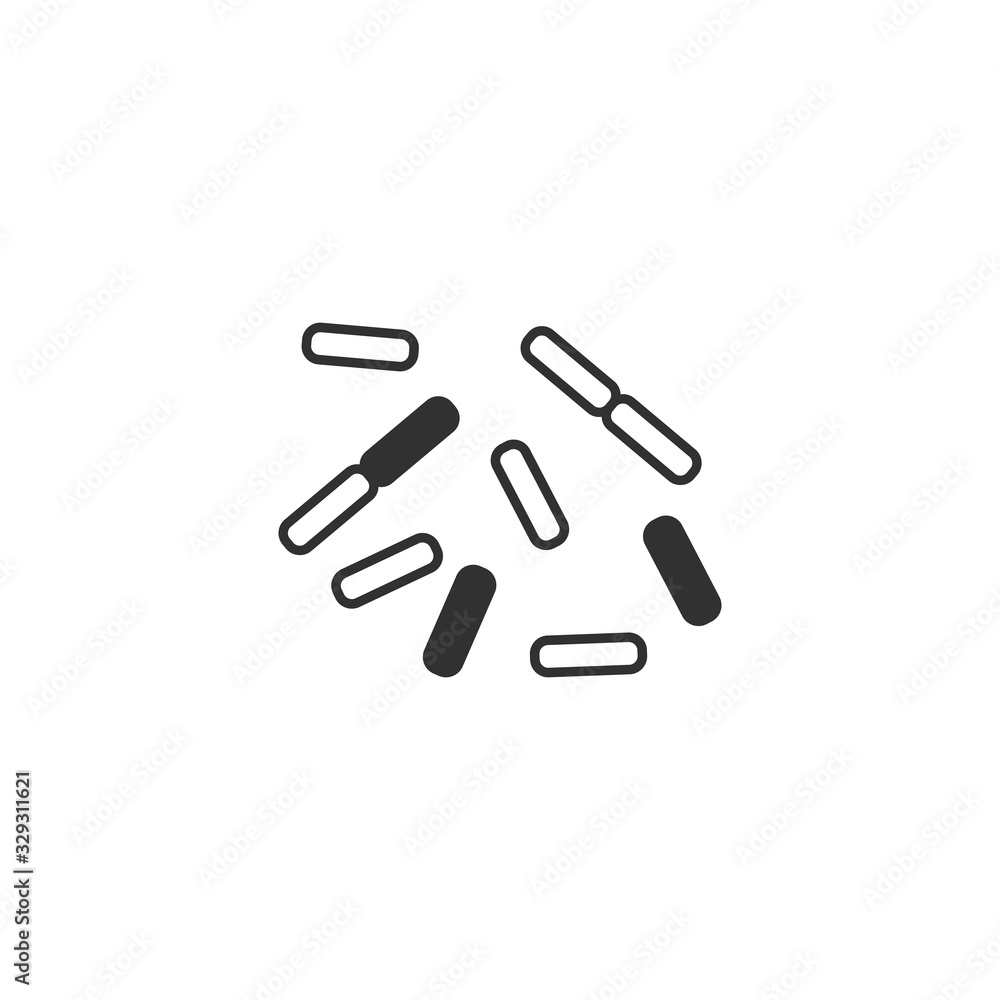 Bacteria, virus, germs icon. Chinese coronavirus. Science microbe icon. Stock Vector illustration isolated on white background. Bacteria, virus, germs icon. Chinese coronavirus. Science microbe icon. Stock Vector illustration isolated on white background.