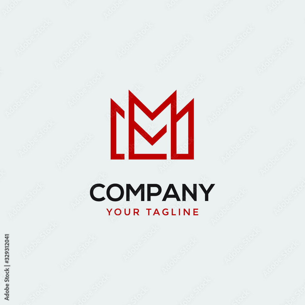 Letter M line logo design. Linear creative minimal monochrome monogram symbol. Universal elegant vector sign design. Premium business logotype. Graphic alphabet symbol for corporate business identity