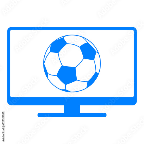 Fußball und Monitor