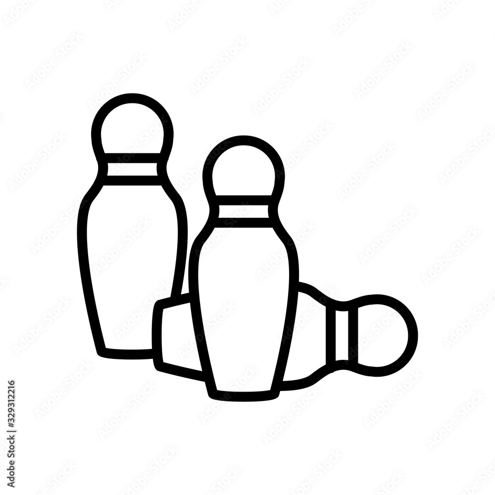 bowling pin icon design, flat style icon collection bowling pin icon design, flat style icon collection