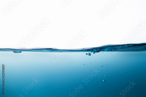 Beautiful water waves Splashed water wave in clean blue water