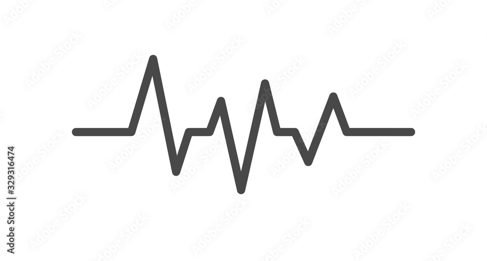 Heart rate line icon on white background. Vector illustration. Heart rate line icon on white background. Vector illustration.