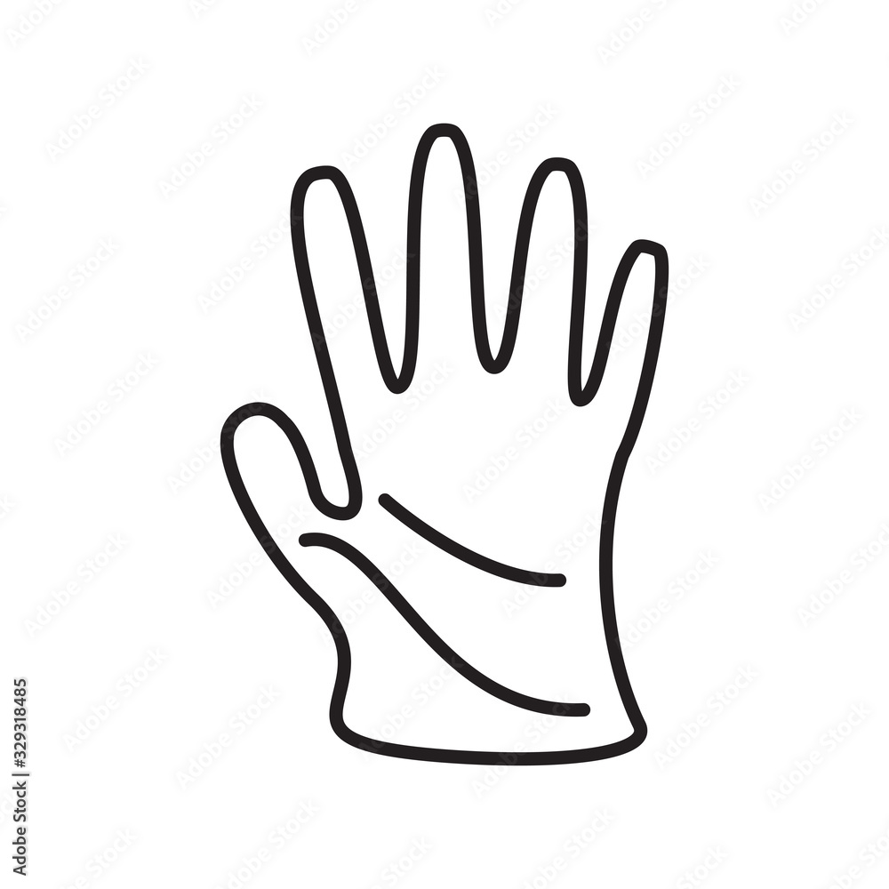 Fototapeta premium gloves gardening icon design, flat style icon collection