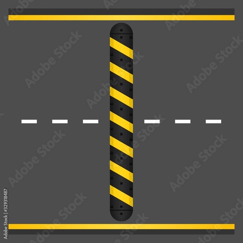 reduce speed bumpers safety device pedestrian public zone prevent crash car vehicle protection protector road street cross walk private way area school sign floor equipment
