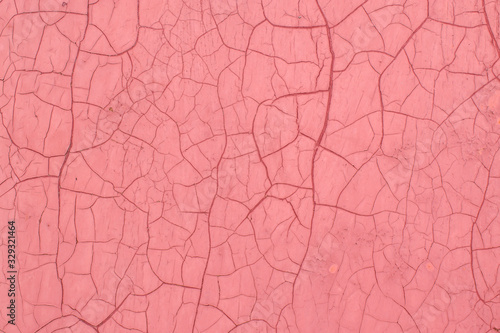 Surface with cracked paint for backdrop. Large cracks. Primary colors - Blush, Petite Orchid.