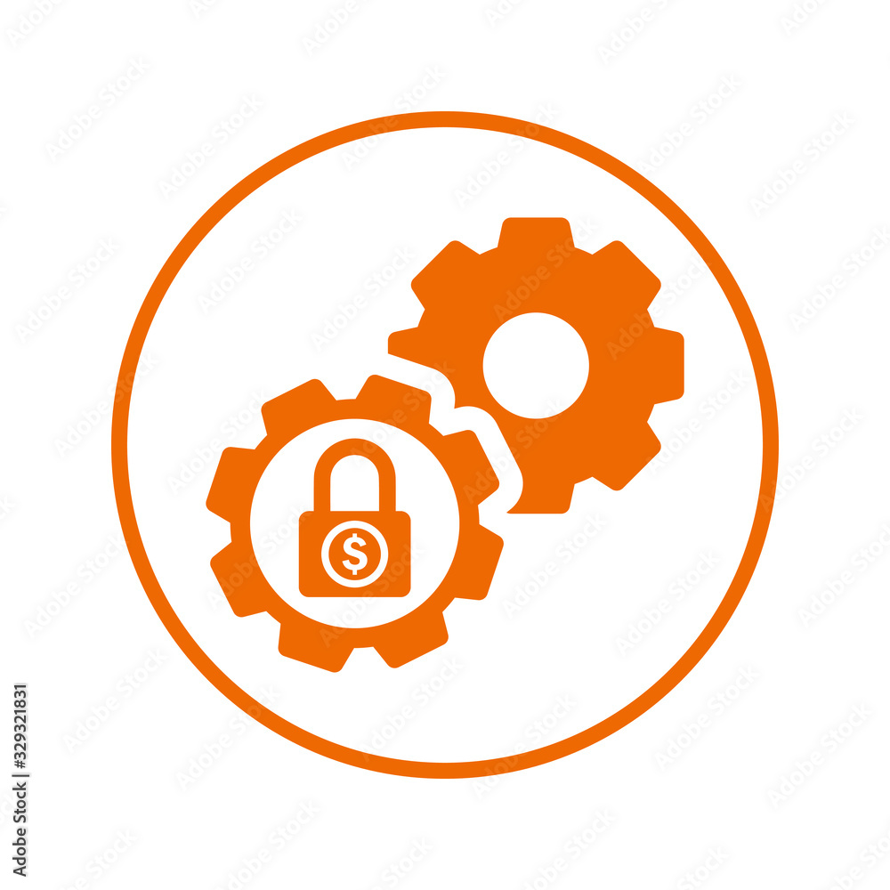 Obraz premium Lock, security, setting icon