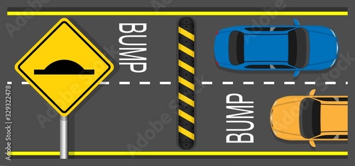 reduce speed bumpers safety device pedestrian public zone prevent crash car vehicle protection protector road street cross walk private way area school sign floor equipment