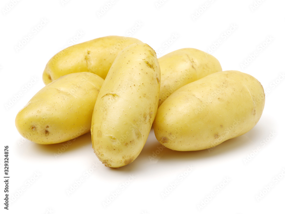 New potato isolated on white background New potato isolated on white background