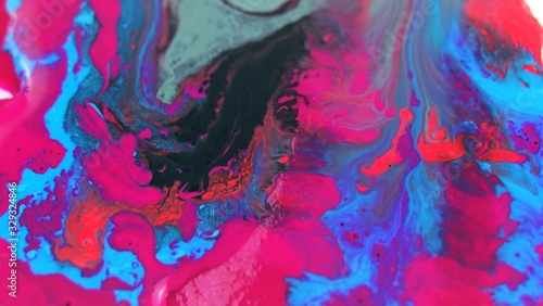 Valokuva many colours texture design background , fashion art painting, abstract ink color mix painting, colors spread on the surface and mix one into another creating amazing textures and design