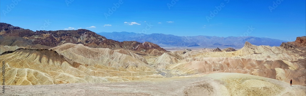 Colorful hills at Zabriskie Point in Death valley, California