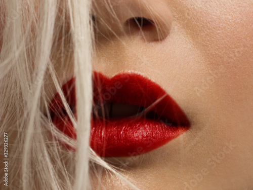 Fototapeta Closeup plump Lips