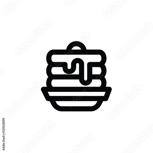 Pancakes Icon, Restaurant Symbol.
