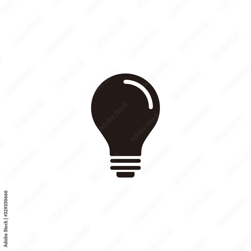 Simple lamp flat icon design vector Simple lamp flat icon design vector